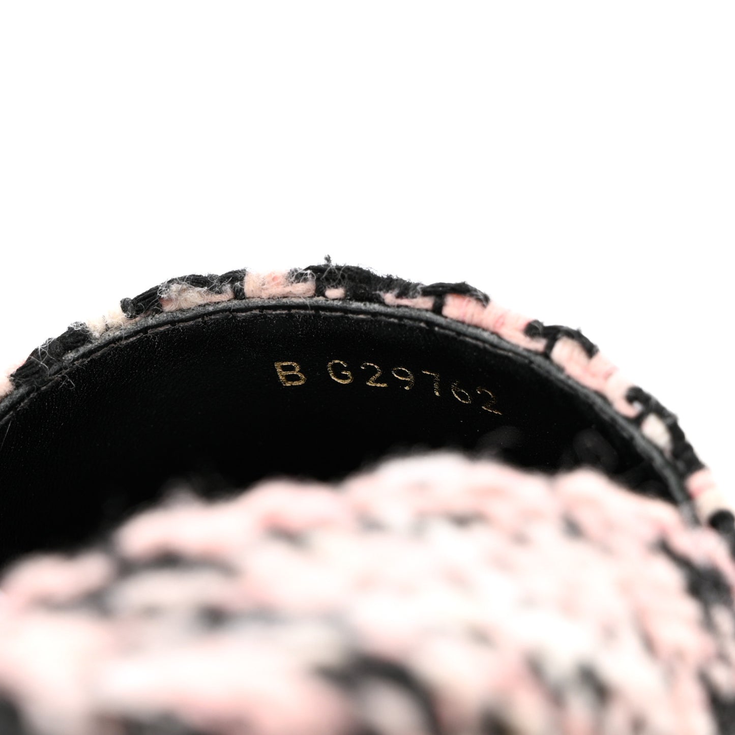 Tweed Lambskin CC Espadrilles 36 Pink Black