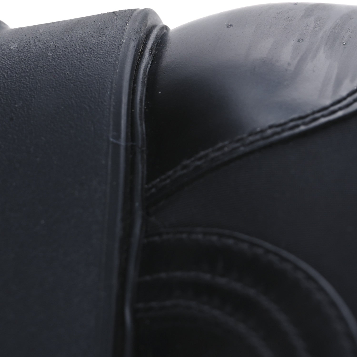 Prada Spazzolato Rois Re-Nylon Metal Triangle Logo Monolith Pouch Pocket 55mm Boots 41 Black 13 of 14