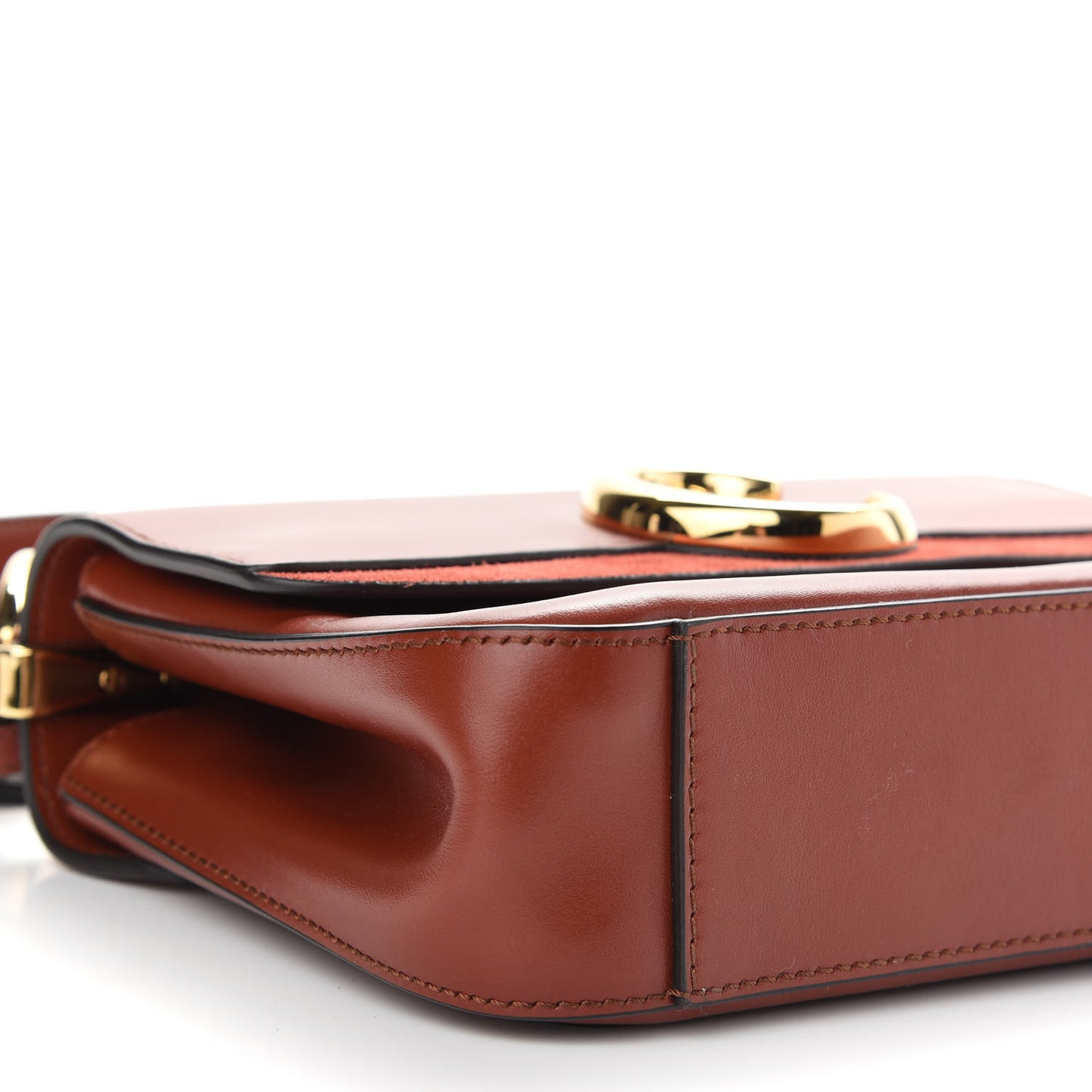 Calfskin Small C Double Carry Sepia Brown