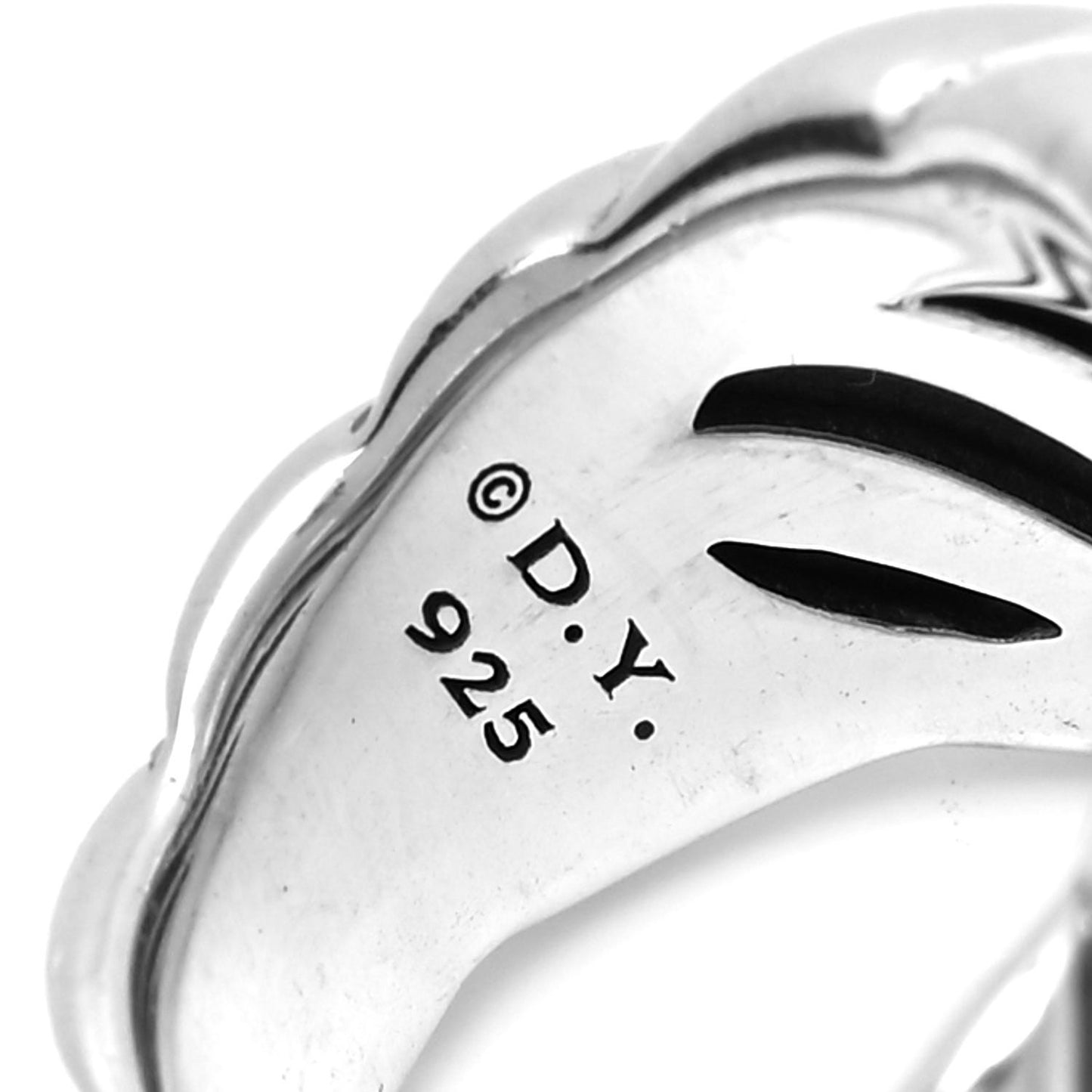 Sterling Silver Sculpted Cable Ring 52 6