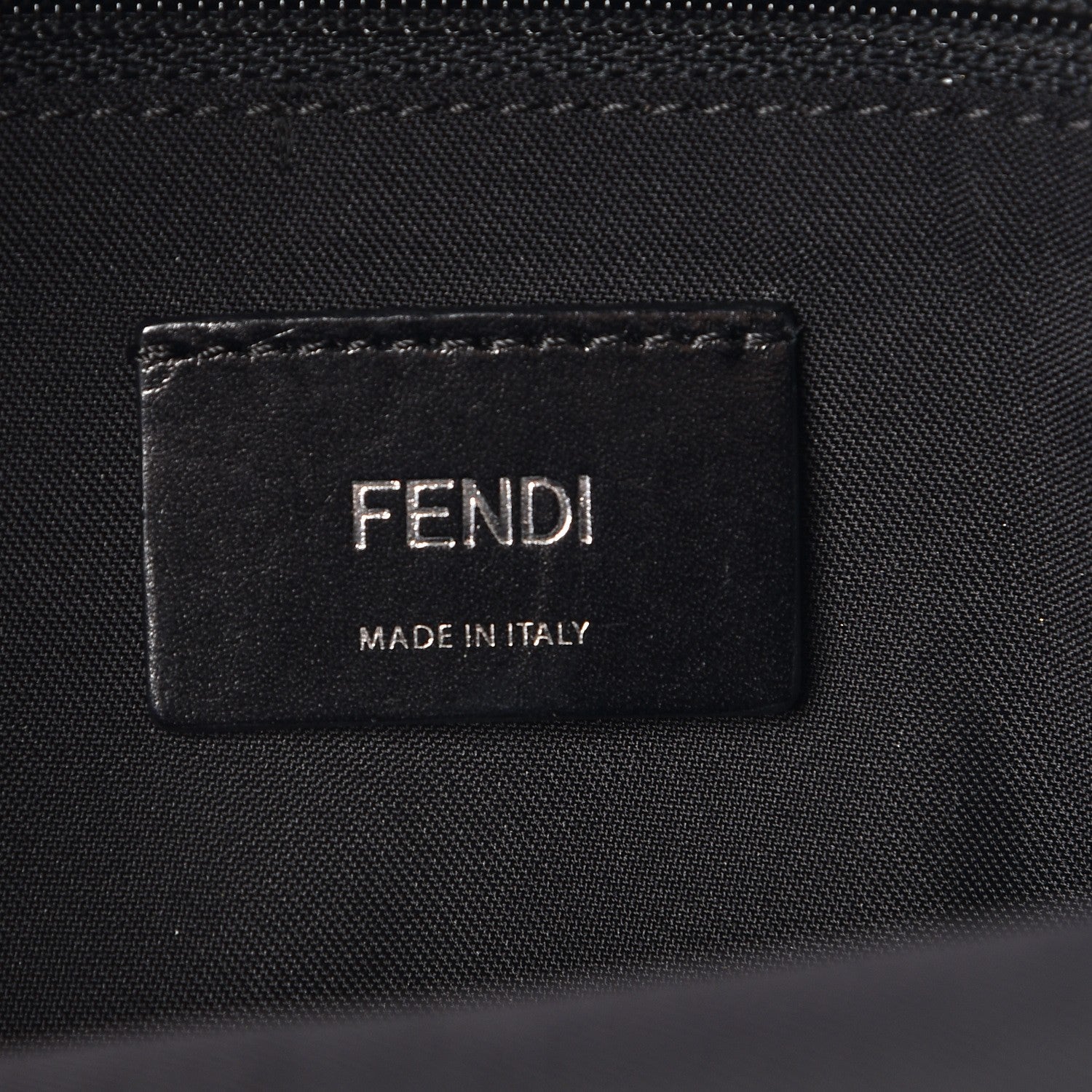 Fendi Nylon Shearling Apple Mini Backpack Black 6 of 7