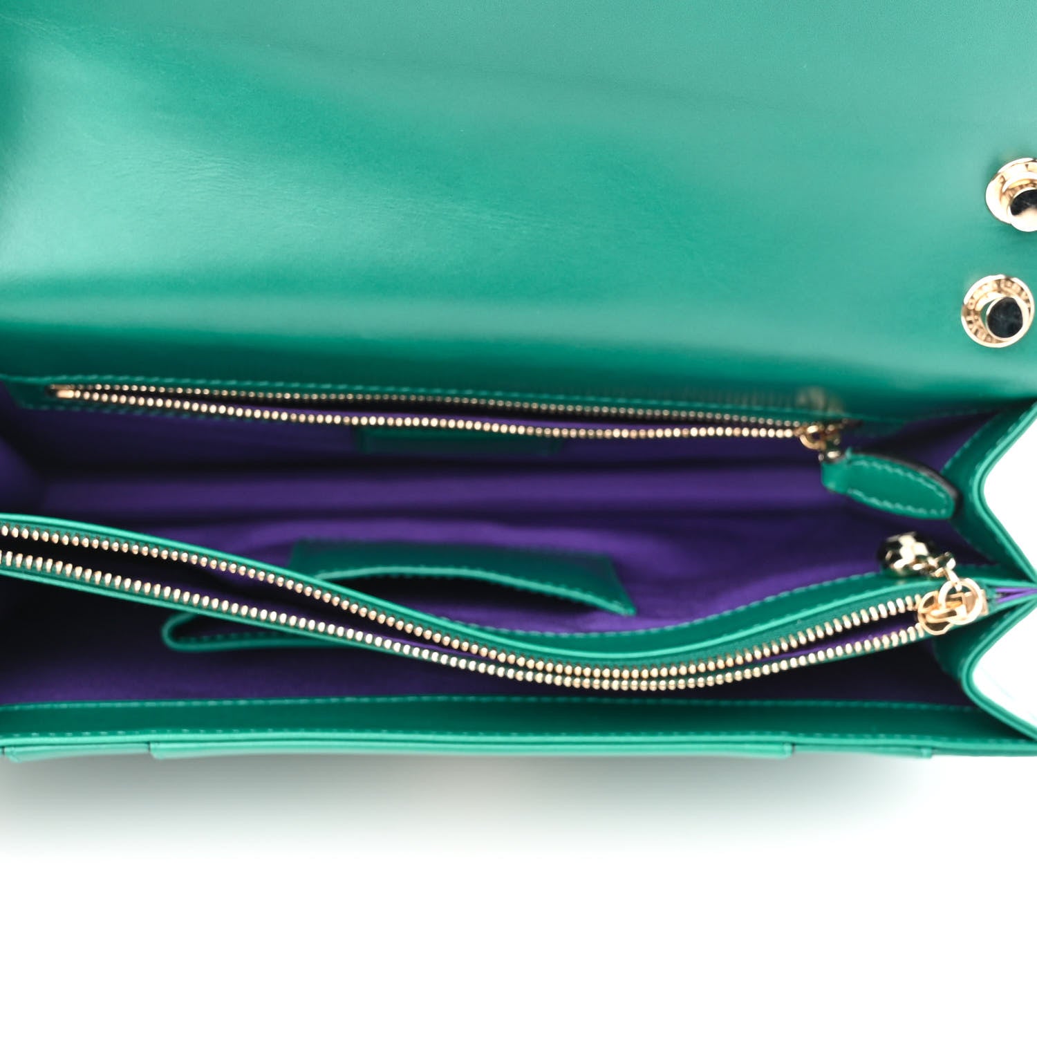 Bulgari Calfskin Serpenti Forever Shoulder Bag Emerald Green 4 of 9