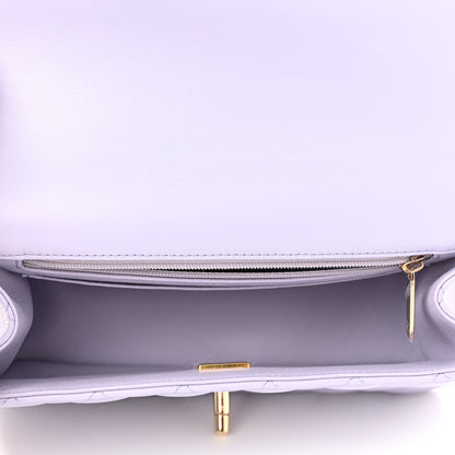 Chanel Lambskin Quilted Mini Top Handle Rectangular Flap Light Purple 4 of 10