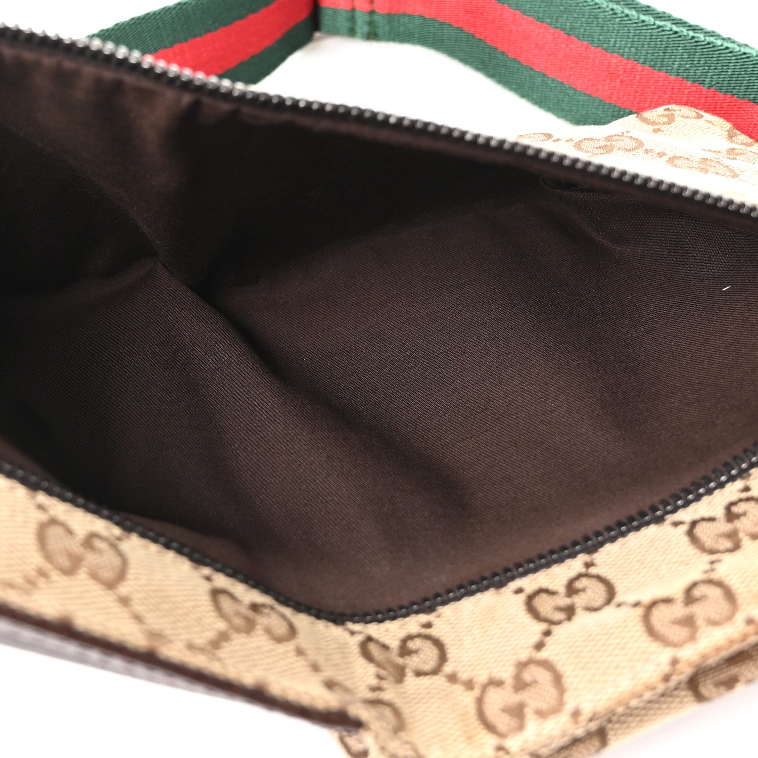 Gucci Monogram Web Belt Bag Dark Brown 5 of 10