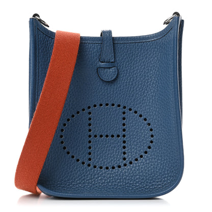 Hermes Taurillon Clemence Amazone Evelyne TPM Bleu Agate Cuivre 1 of 4