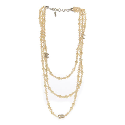 Chanel Irregular Pearl CC Multi Strand Necklace Gold 2 of 3