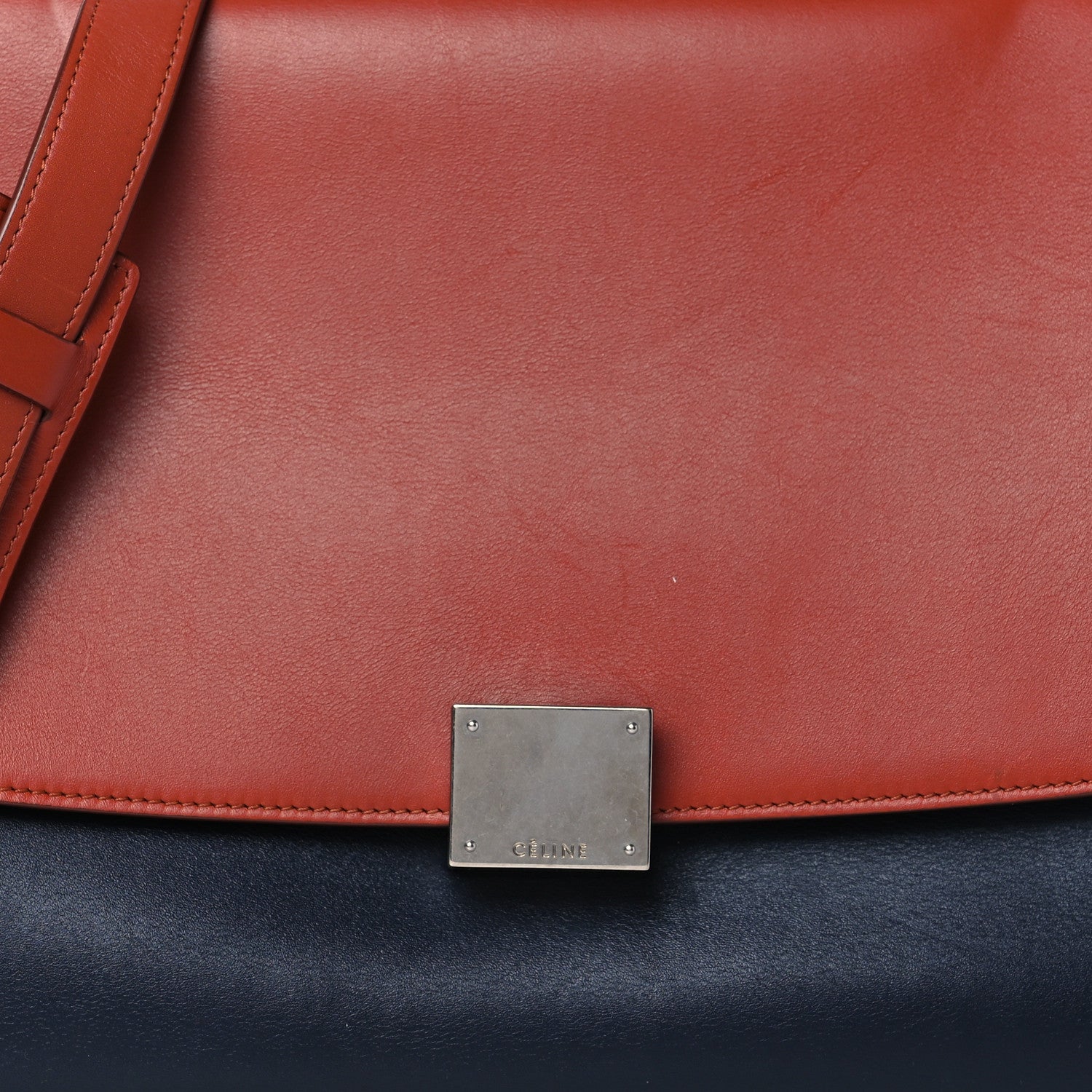 Celine Smooth Calfskin Small Tri-Color Trapeze Pale Blue 7 of 9