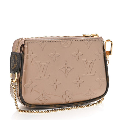Louis Vuitton Metallic Vernis Mini Pochette Accessories Rose Gold 3 of 10