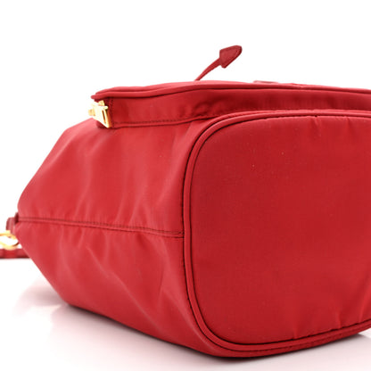 Prada Nylon Vela Saffiano Mini Bucket Crossbody Bag Fuoco 11 of 12