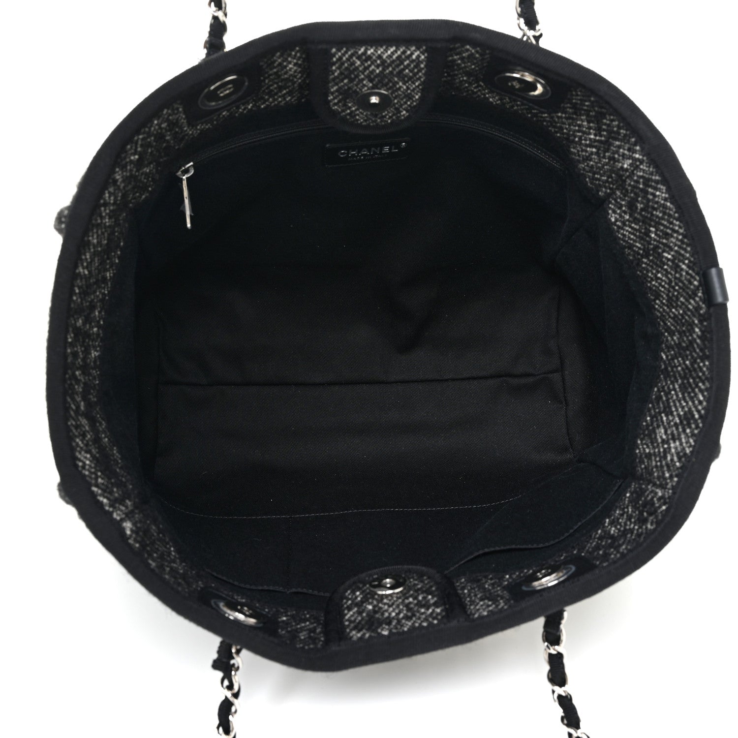 Chanel Mixed Fibers Small Deauville Tote Black 5 of 10