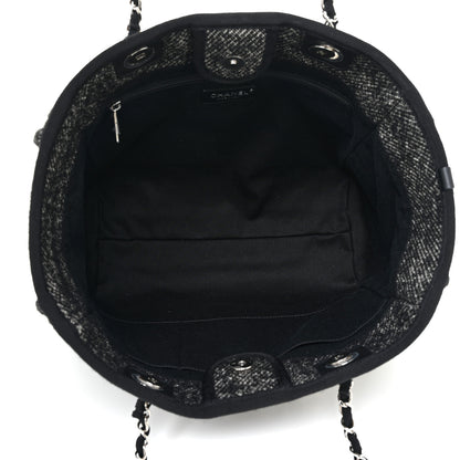 Chanel Mixed Fibers Small Deauville Tote Black 5 of 10