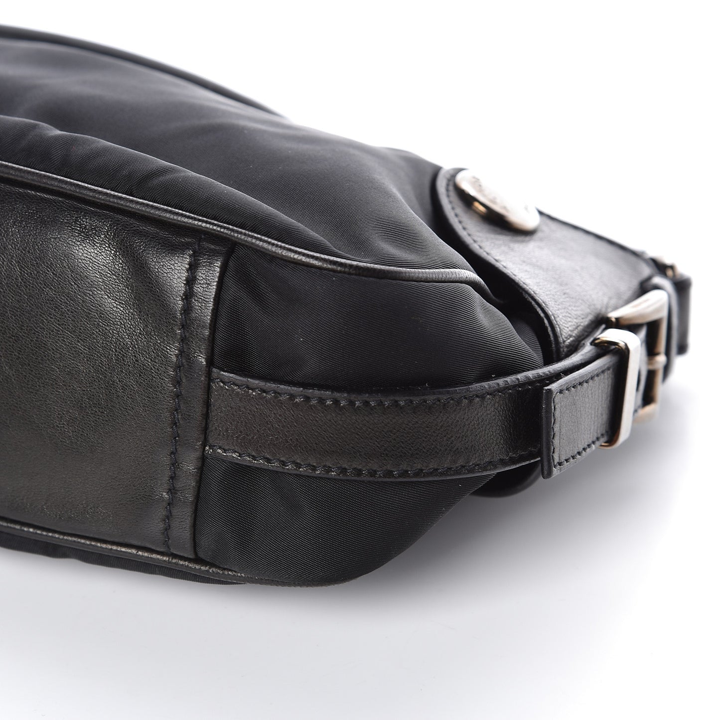 Tessuto Nylon Nappa Shoulder Bag Black