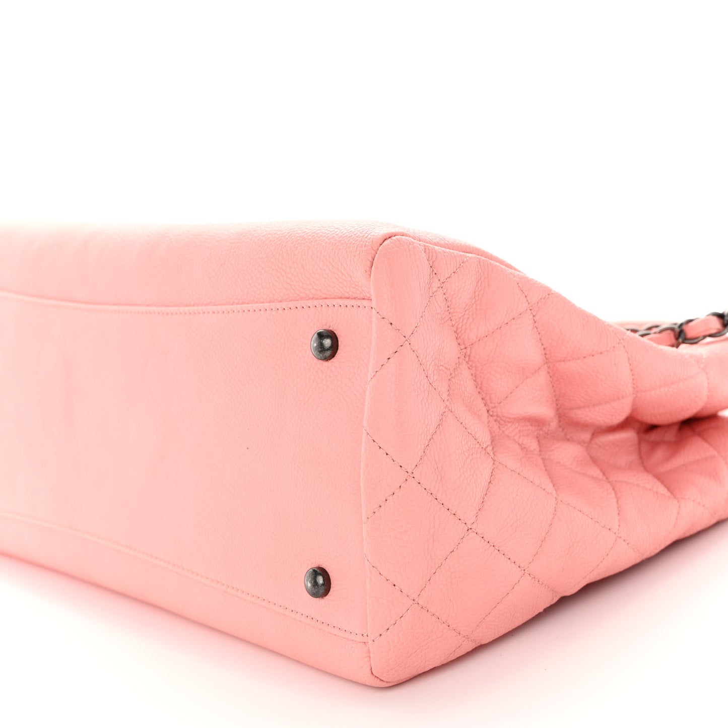 Caviar Lambskin Quilted Large Coco Break Shopping Bag Pink