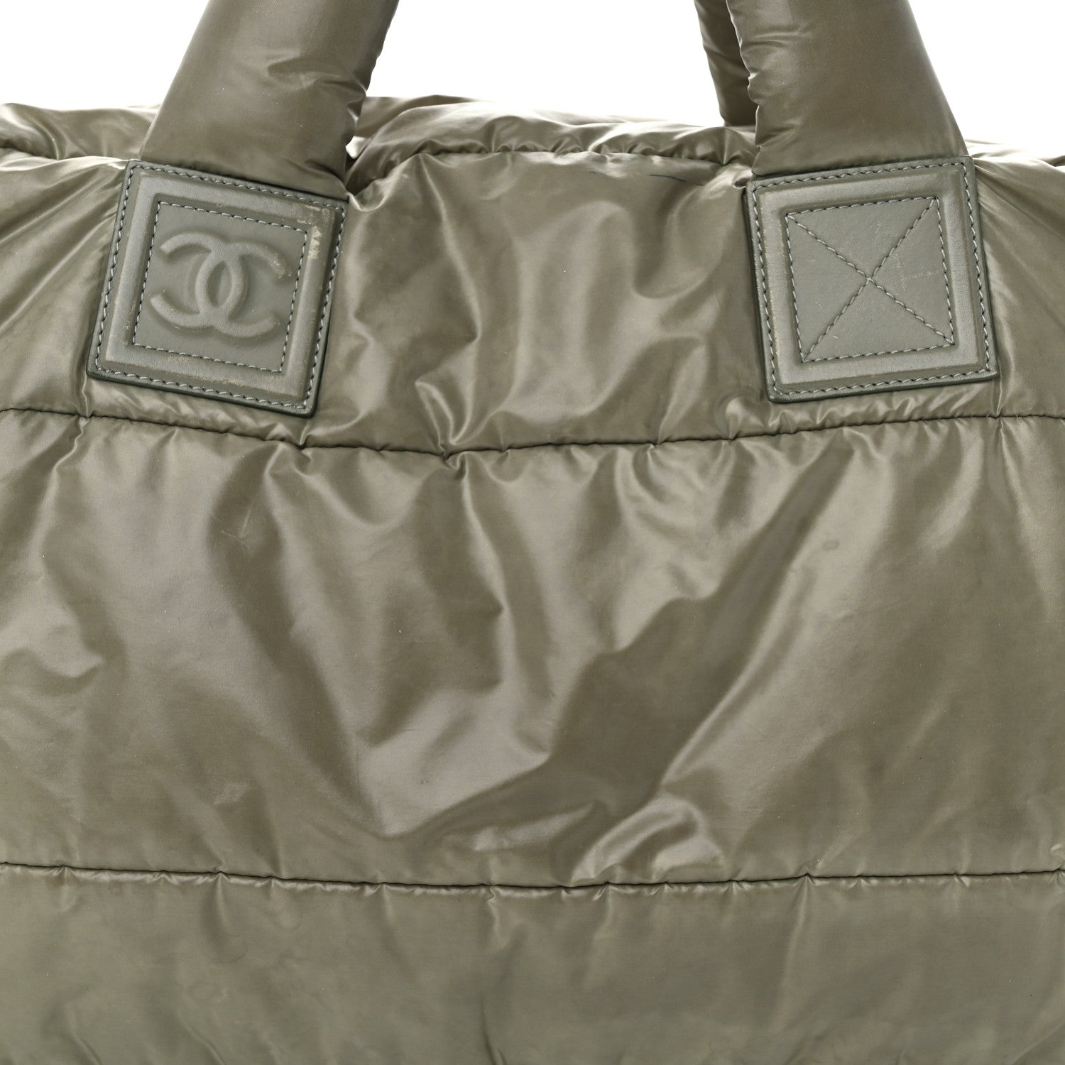 Chanel Nylon Quilted Small Coco Cocoon Reversible Tote Gray 12 of 23
