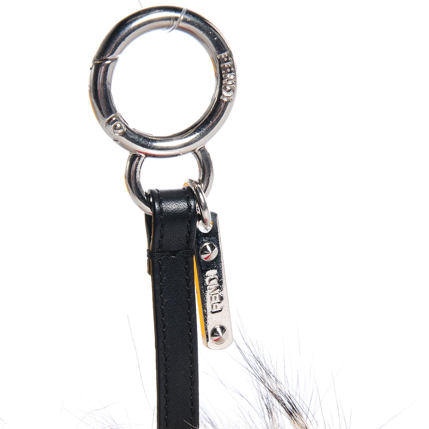 Mink Fox Rabbit Fur Vitello Flamingo Kurioso Monster Bag Bug Charm Beige Multicolor Black