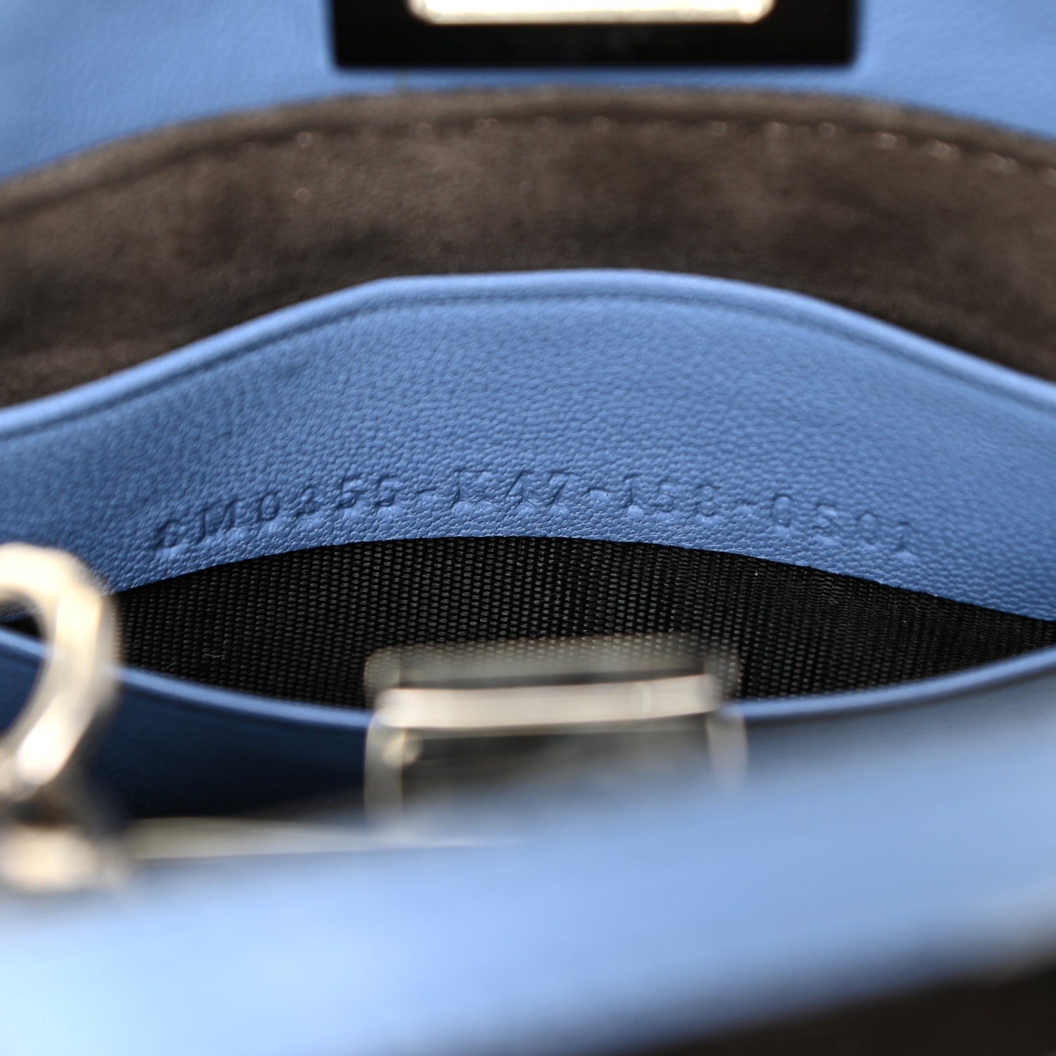 Fendi Shiny Nappa Micro Peekaboo Iconic Satchel Nebula 7 of 15