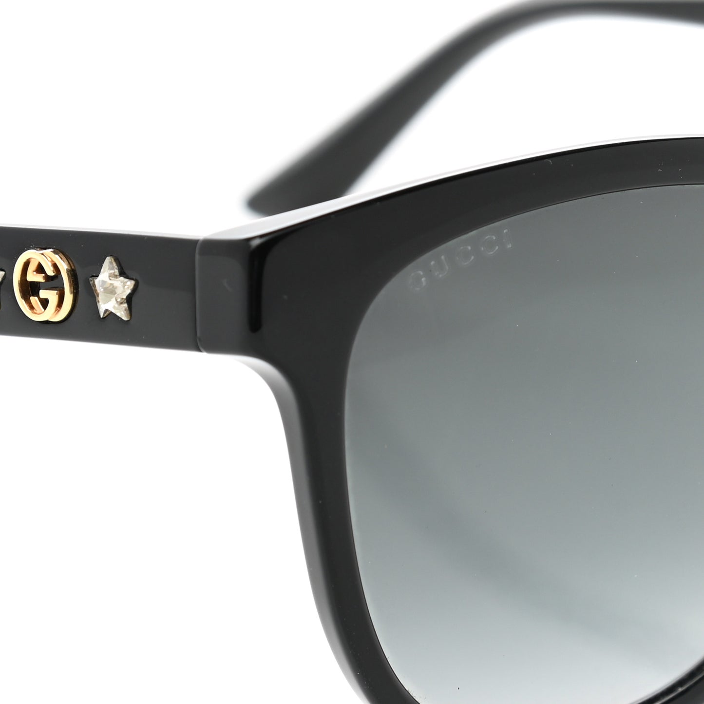 Round Frame Star Sunglasses GG0232SK Black