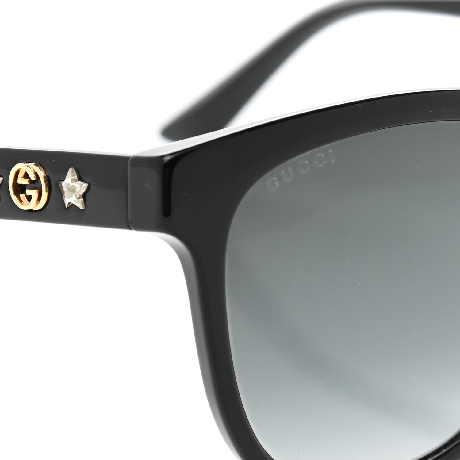 Gucci Round Frame Star Sunglasses GG0232SK Black 5 of 9
