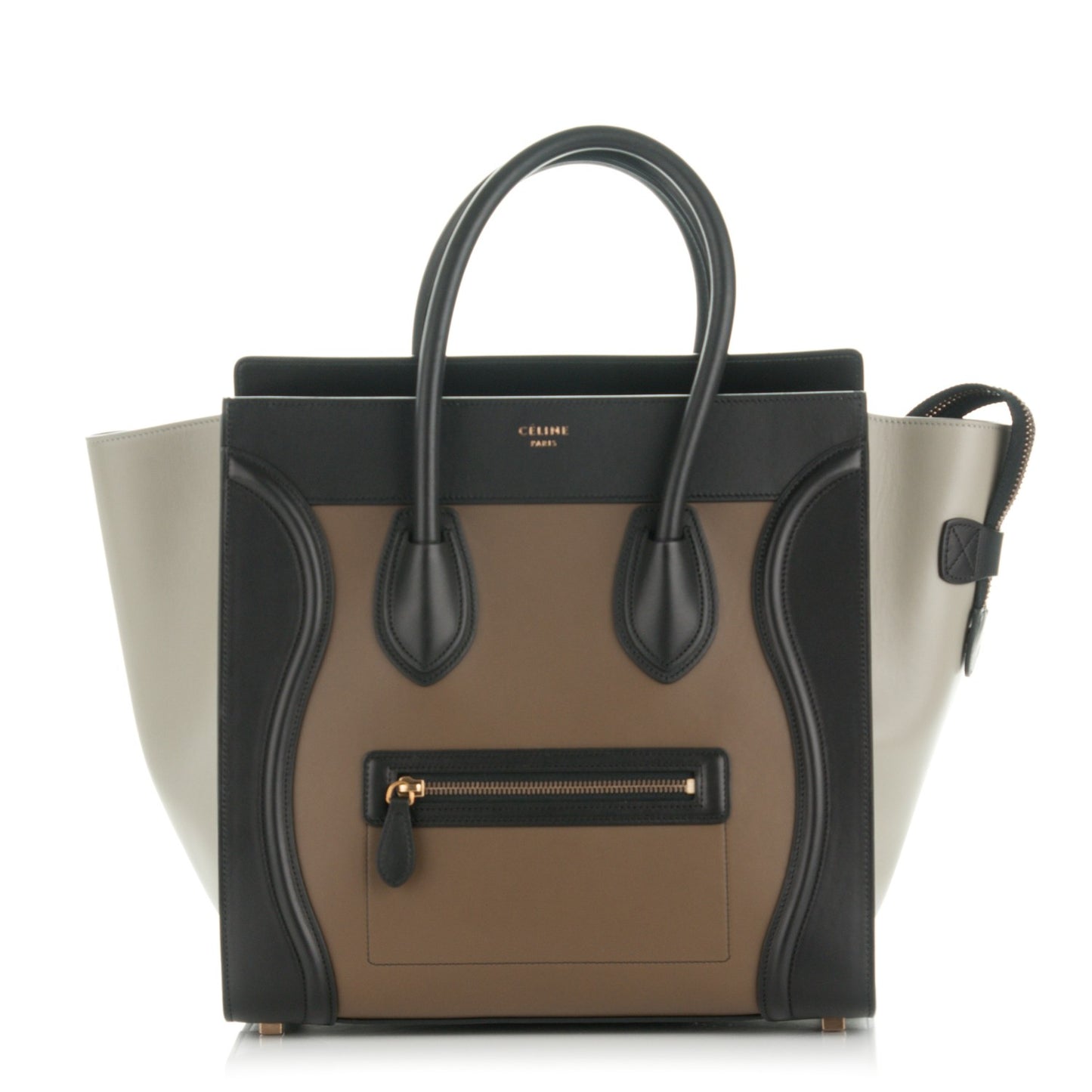 Satin Calfskin Mini Tri-Color Luggage Multicolor