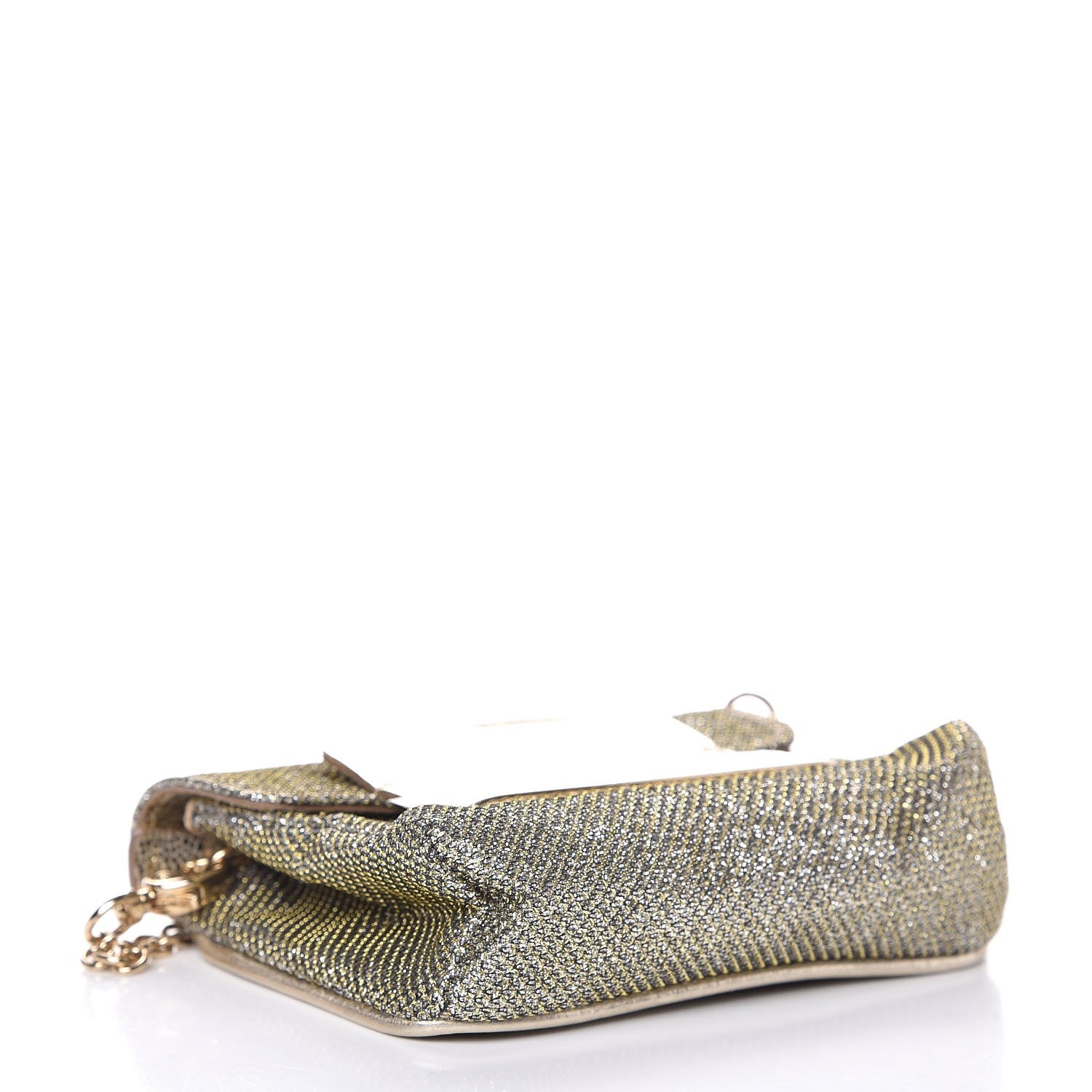 Jimmy Choo Glitter Fabric Mini Rebel Crossbody Bag Gold 4 of 6