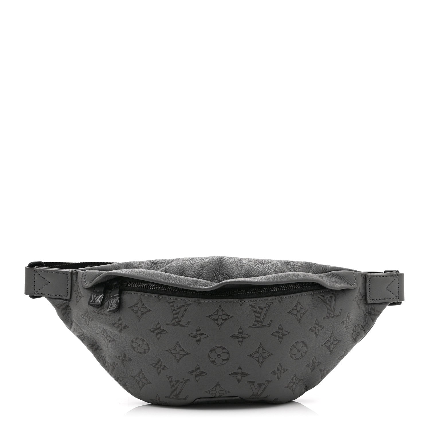 Louis Vuitton Calfskin Monogram Shadow Discovery Bumbag PM Gray 1 of 9