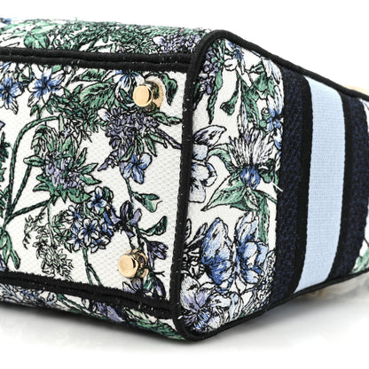 Christian Dior Canvas Embroidered Print Medium Lady D-Lite Blue Multicolor 7 of 9