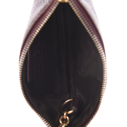 Gucci Metallic Pebbled Calfskin Soho Key Case Burgundy 7 of 9