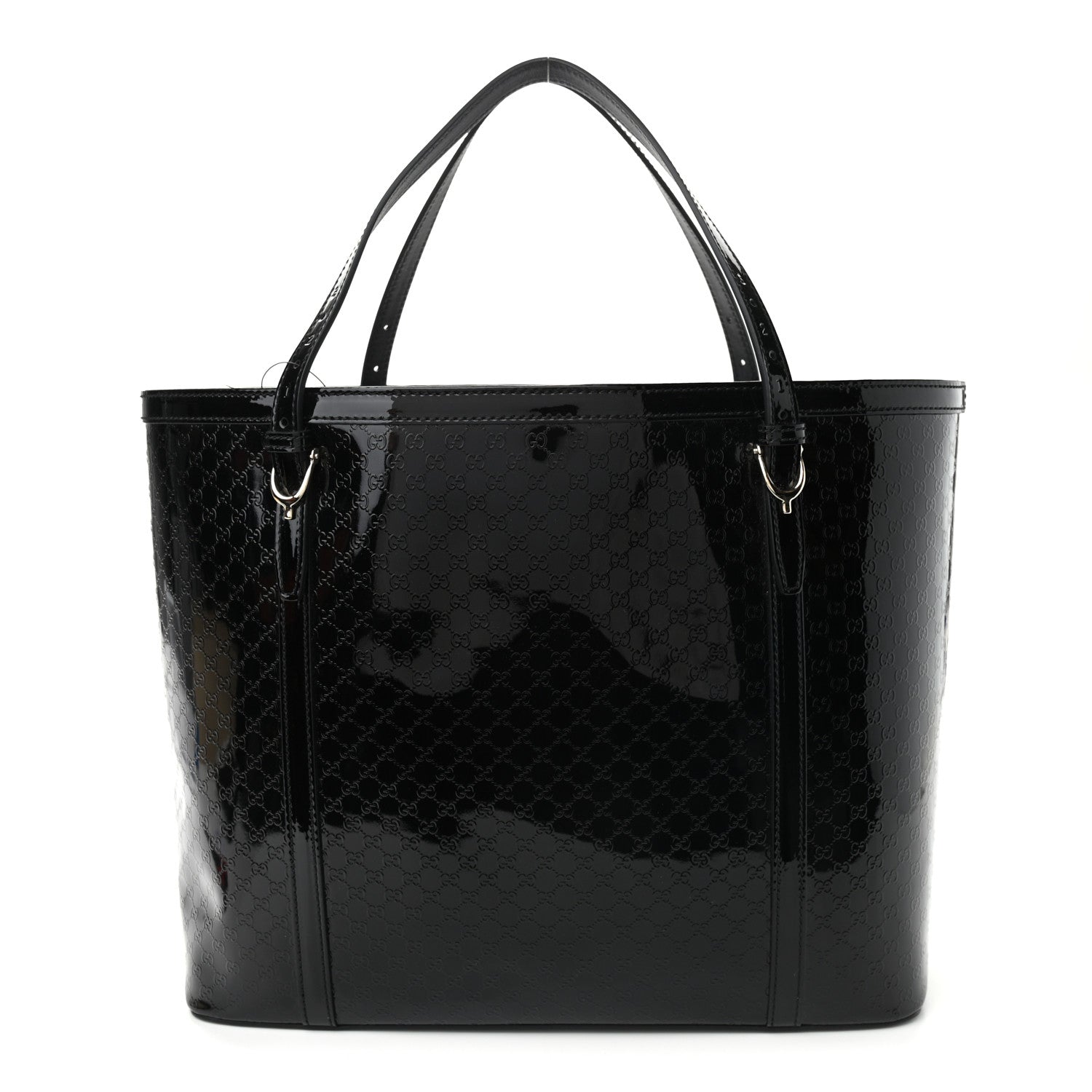 Gucci Patent Microguccissima Medium Nice Tote Black 1 of 8