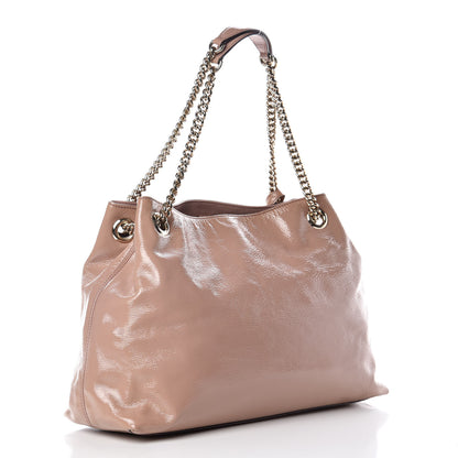 Gucci Patent Medium Soho Chain Shoulder Bag Dark Cipria 3 of 10