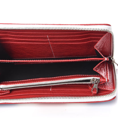 Balenciaga Agneau Arena Multicolore Bazar Continental Zip Around Wallet Bleu White Rouge 5 of 10