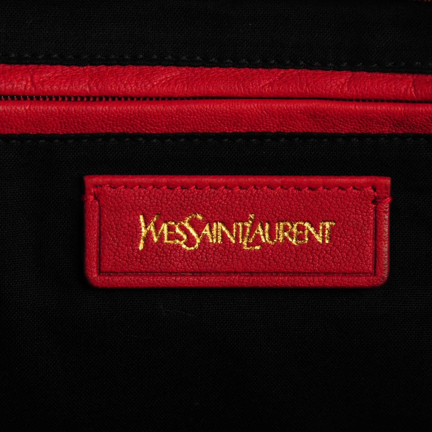 Saint Laurent Sheepskin Medium Cabas ChYc Red 6 of 8