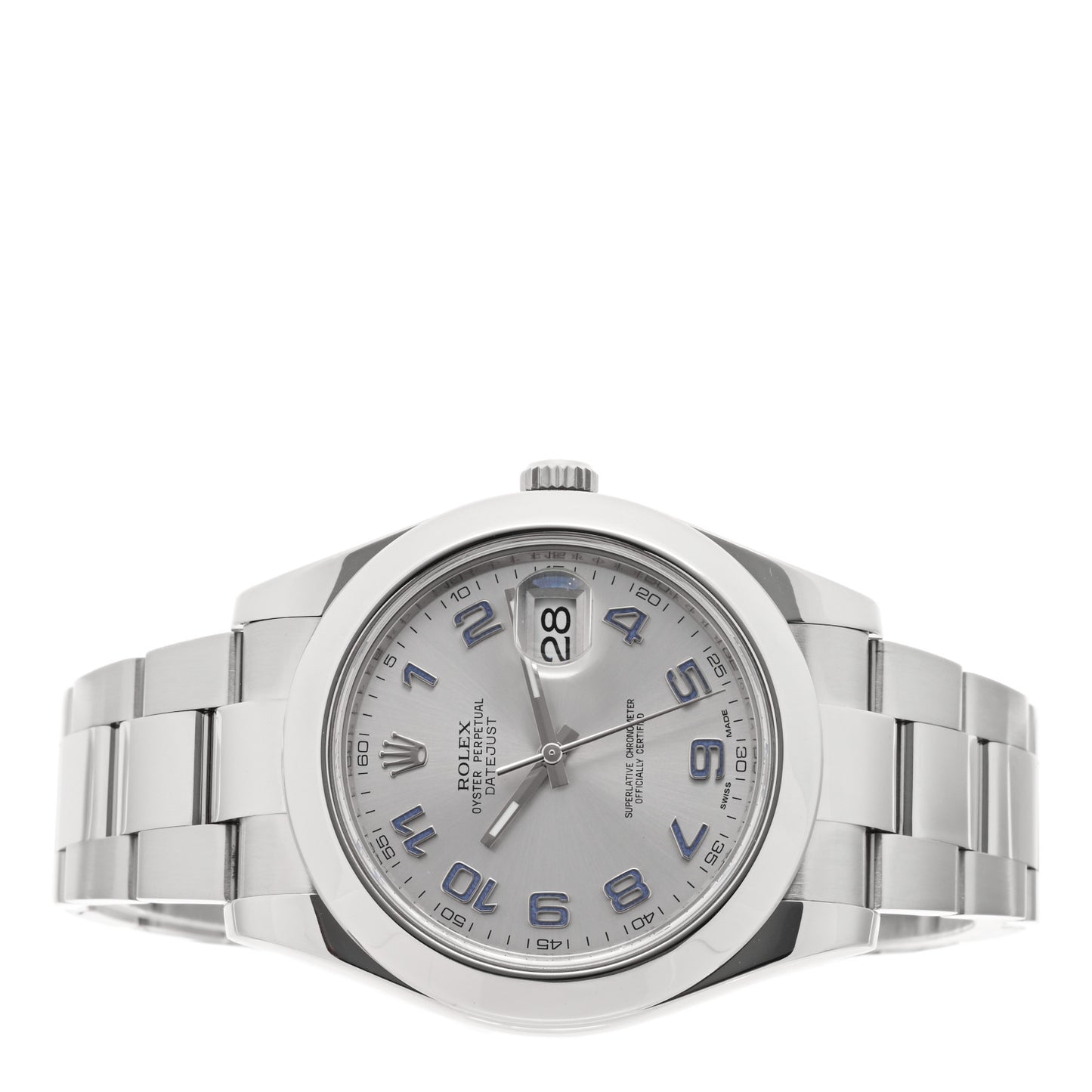 Stainless Steel 41mm Oyster Perpetual Datejust II Watch Silver 116300