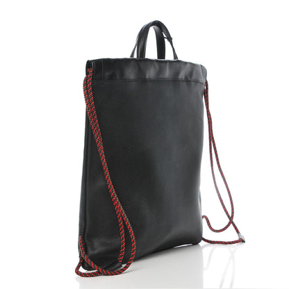 Gucci Calfskin Logo Drawstring Backpack Black 4 of 12
