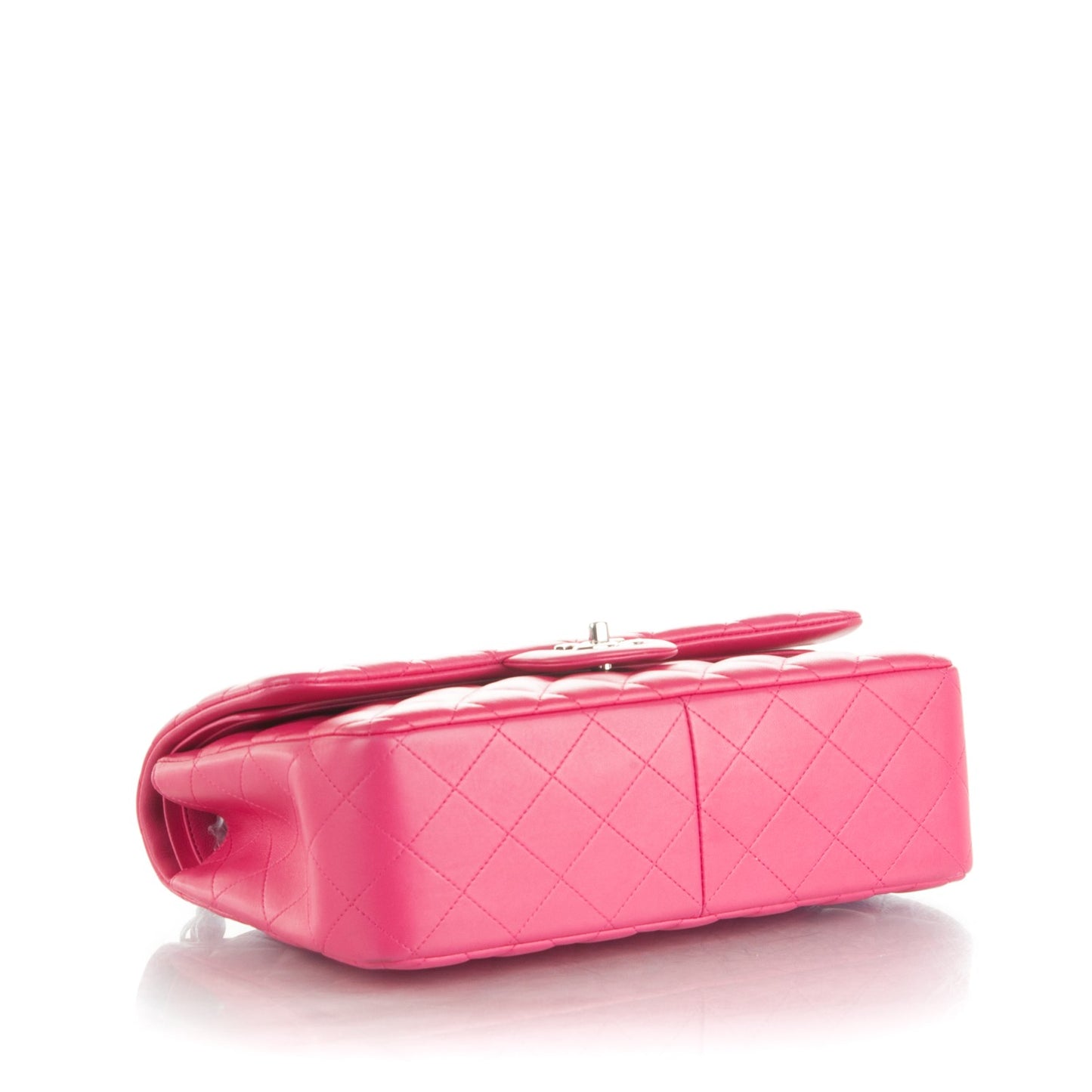 Lambskin Quilted Jumbo Double Flap Pink