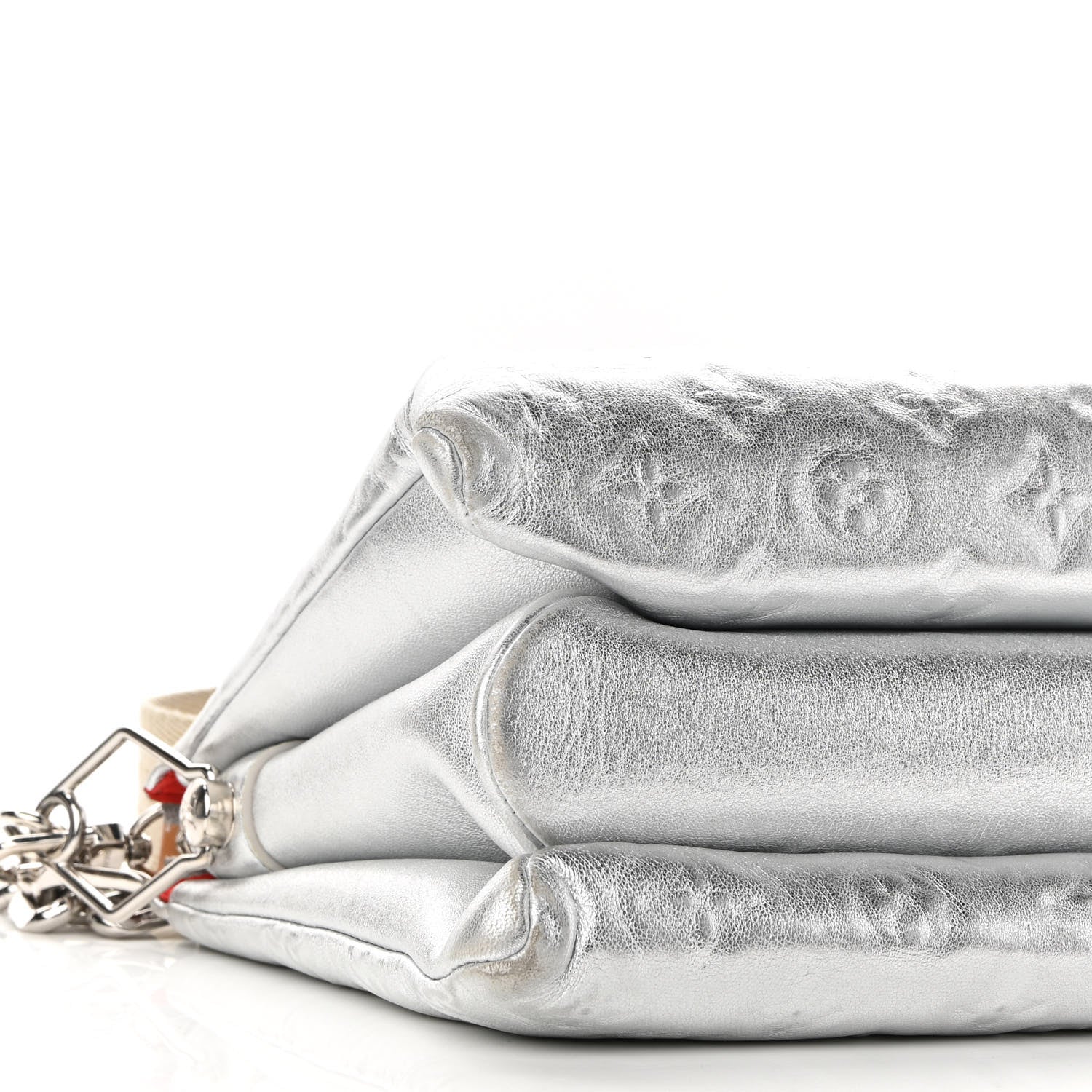 Louis Vuitton Metallic Lambskin Embossed Monogram Coussin PM Silver 8 of 8