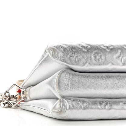 Louis Vuitton Metallic Lambskin Embossed Monogram Coussin PM Silver 8 of 8