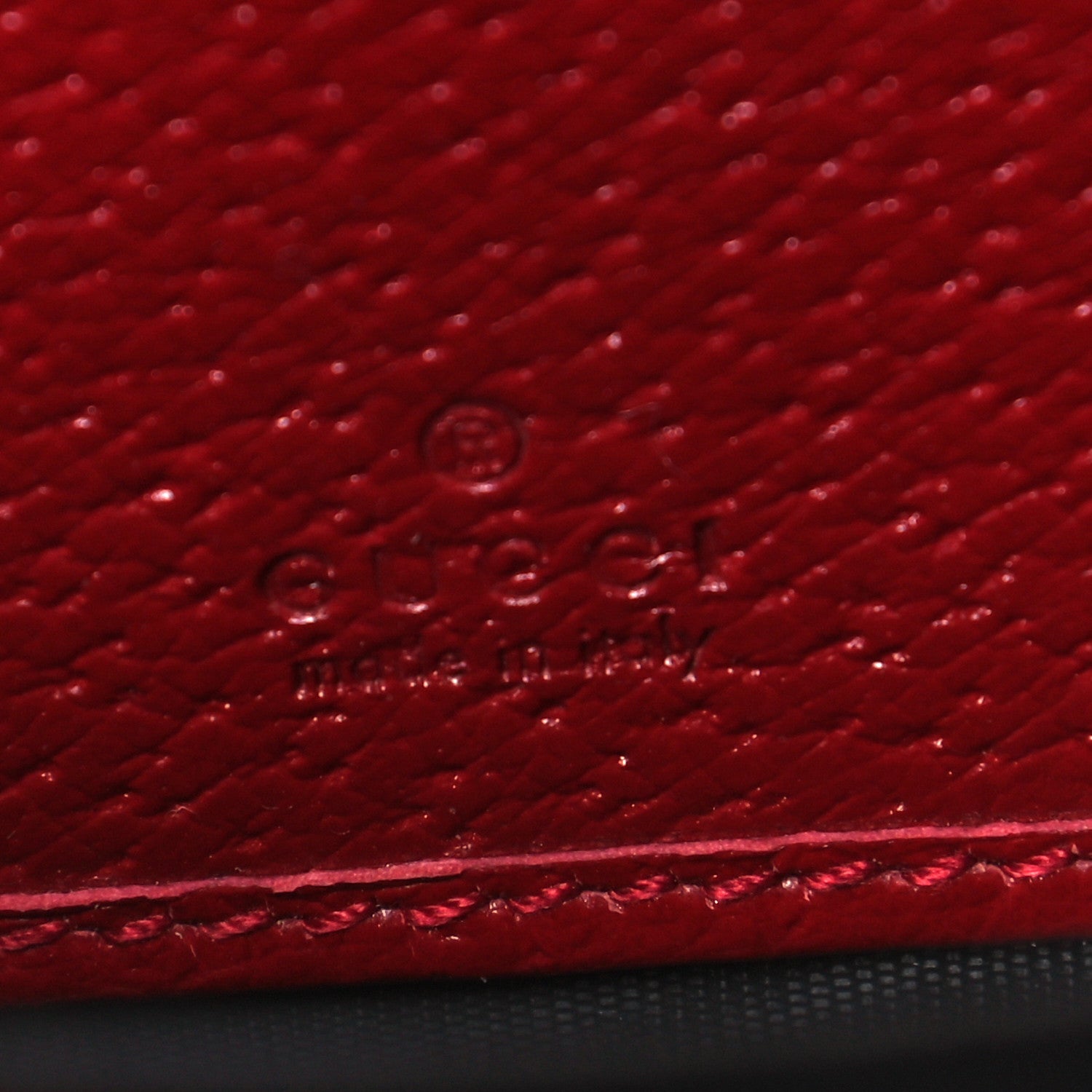 Gucci GG Supreme Monogram Tian Zip Around Wallet Beige Multicolor Red 7 of 7