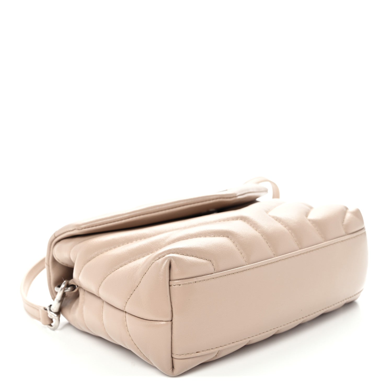 Saint Laurent Calfskin Y Quilted Monogram Toy Loulou Crossbody Bag Light Natural 4 of 10