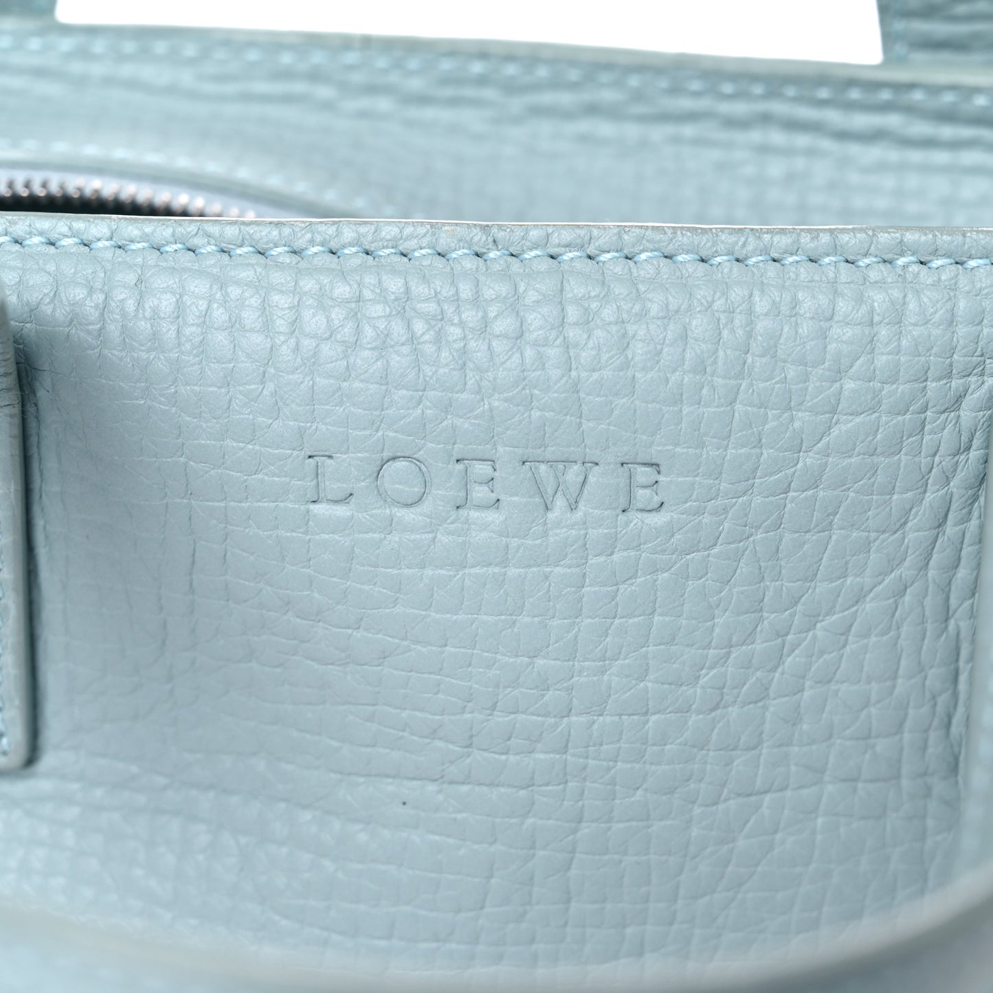 Calfskin Top Handle Bag Light Blue