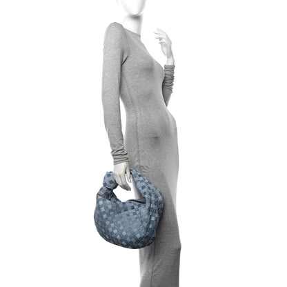 Bottega Veneta Nappa Denim Effect Intrecciato Teen Jodie Hobo Denim 2 of 12