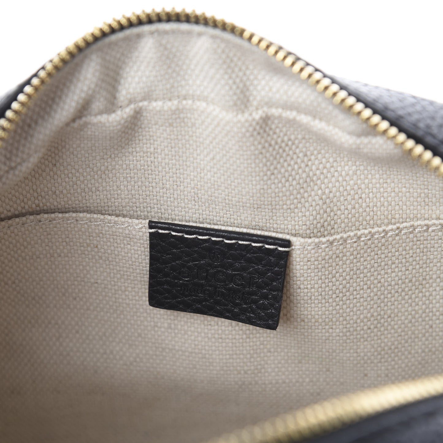 Pebbled Calfskin Small Soho Disco Bag Black