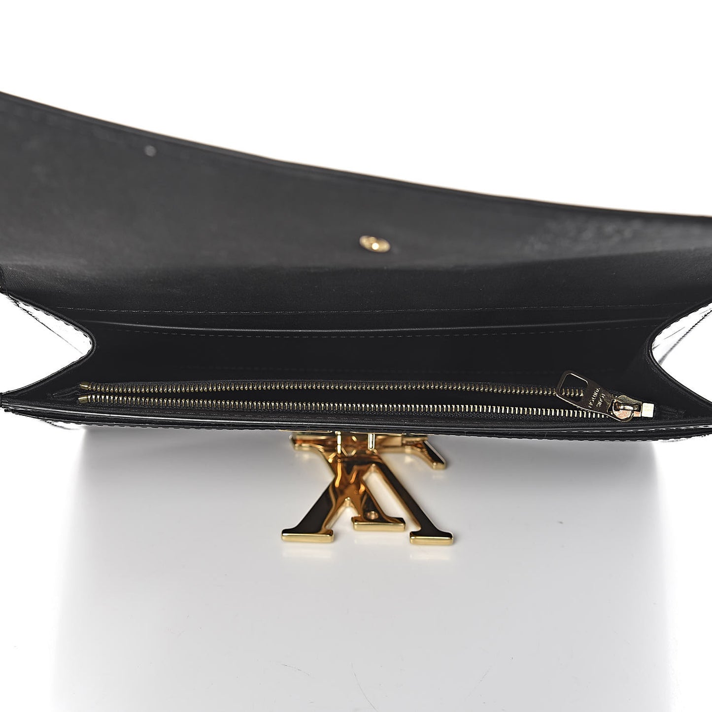 Patent Louise Clutch Black