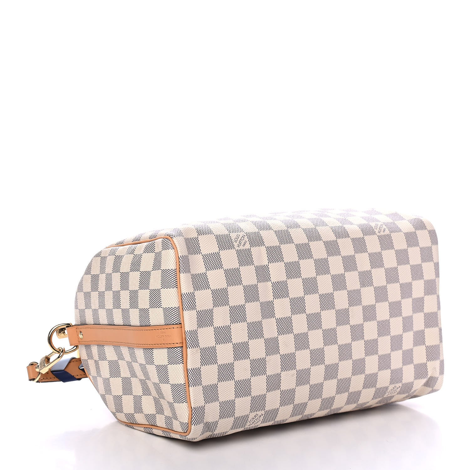 Louis Vuitton Damier Azur Braided Speedy Bandouliere 30 Blue 3 of 4