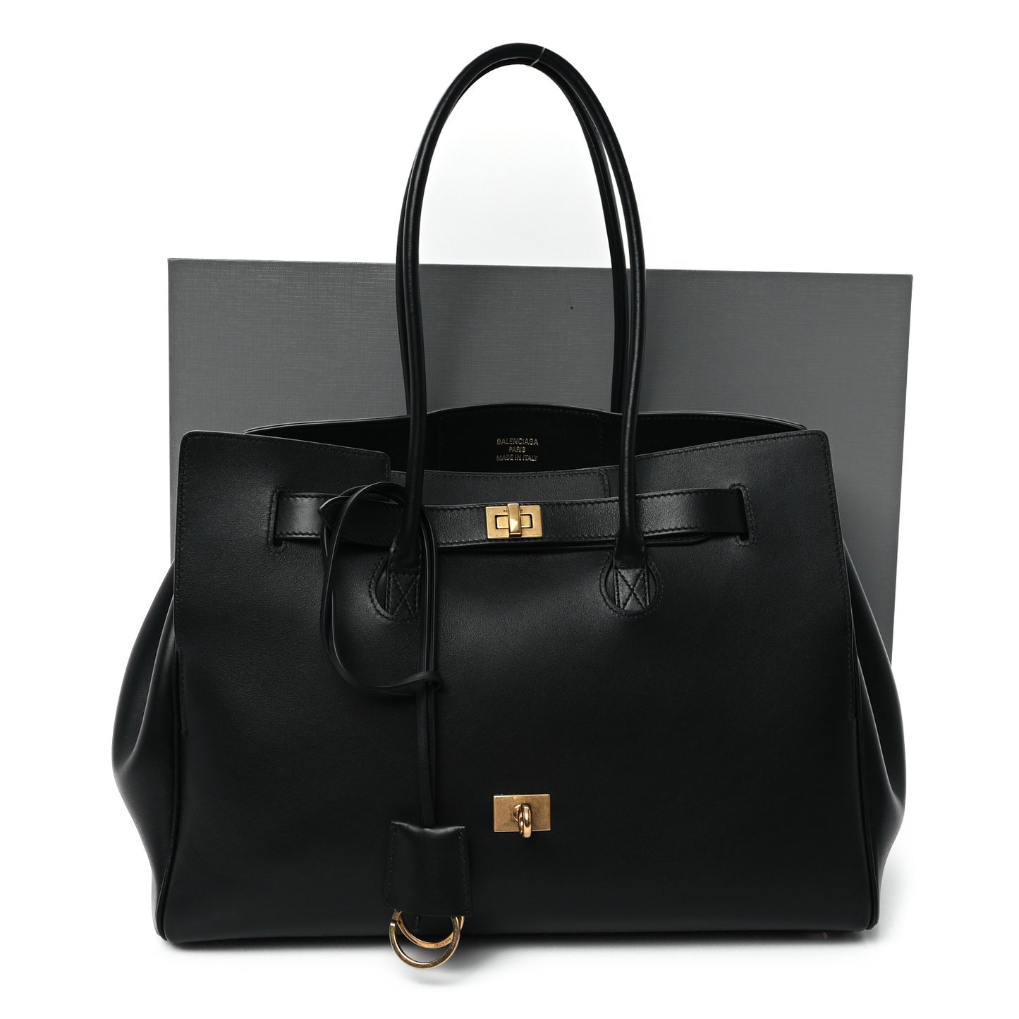 Smooth Calfskin Medium Bel Air Carry All Bag Black