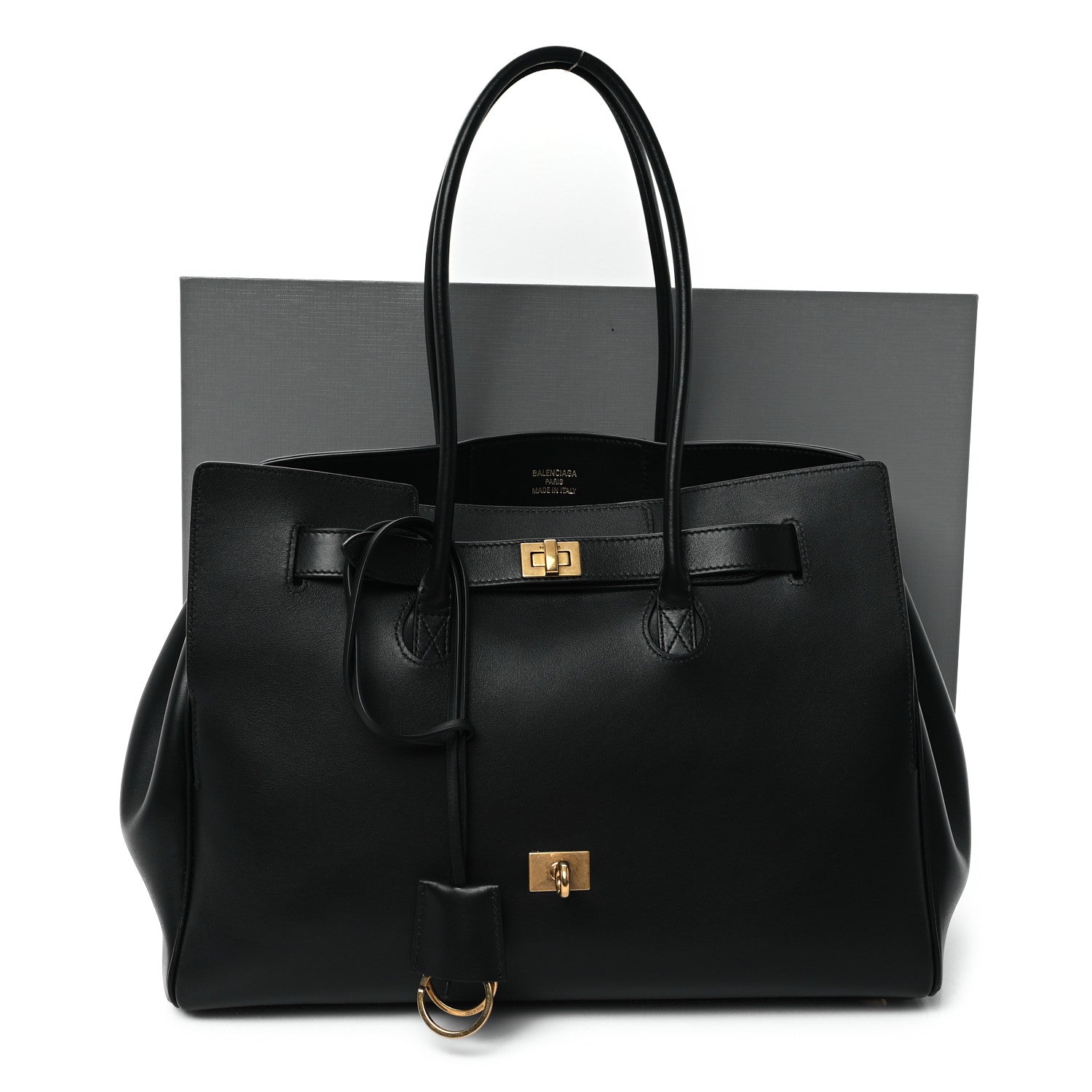 Balenciaga Smooth Calfskin Medium Bel Air Carry All Bag Black 10 of 10