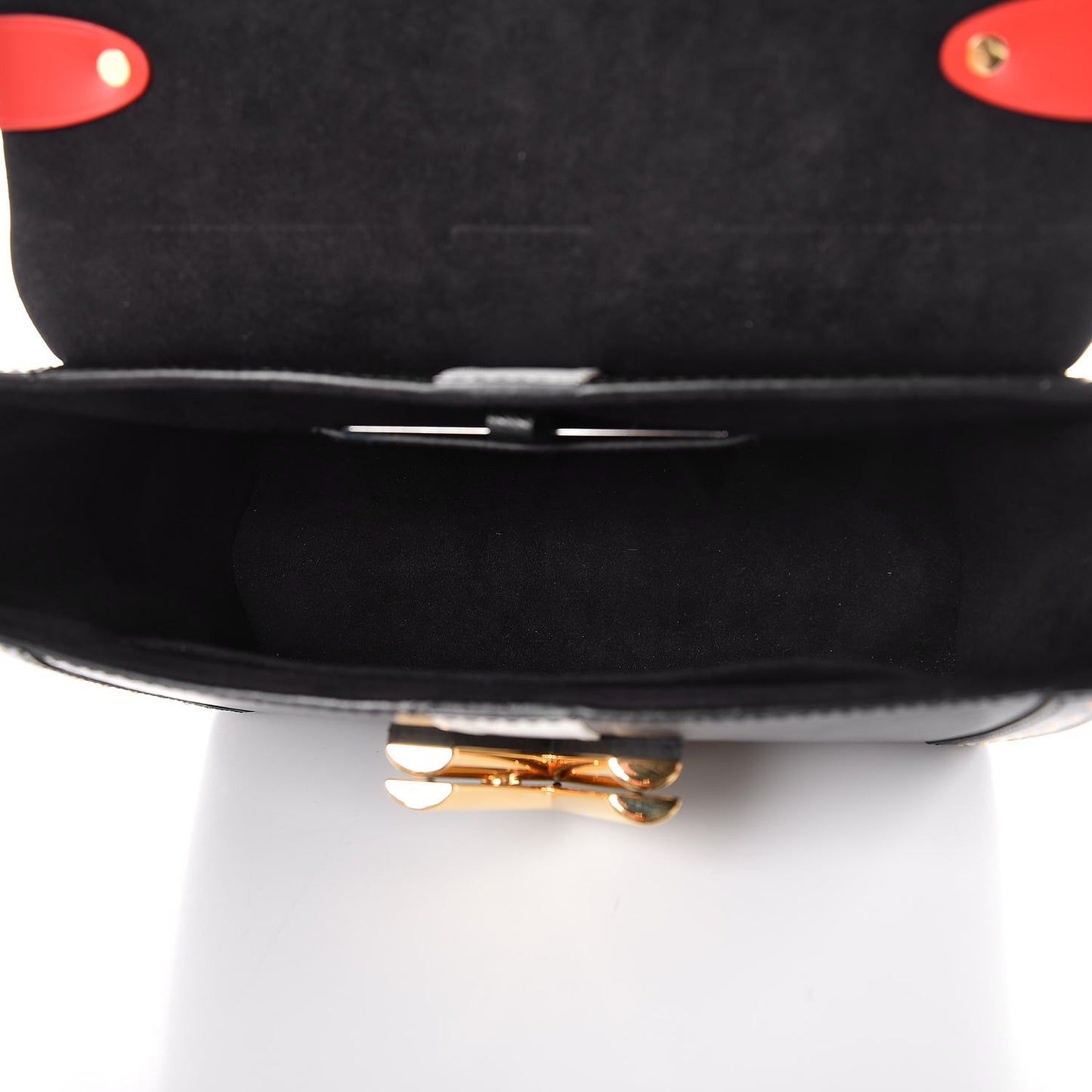 Epi Monogram Complice Trunks and Bags Twist Shoulder Bag MM Black