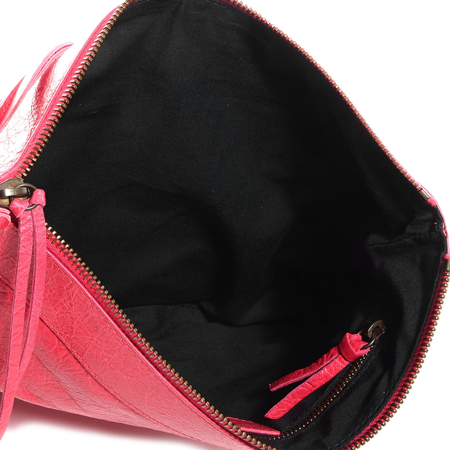 Agneau Flat Handle Clutch Rose Thulian