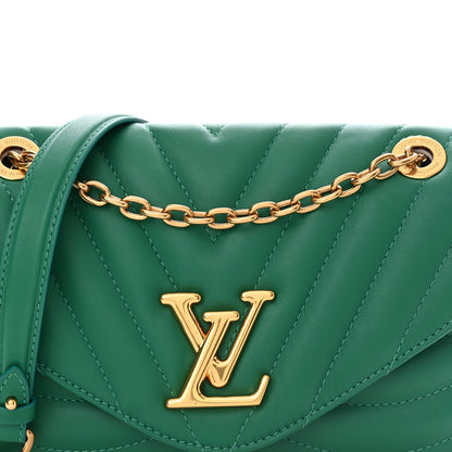 Louis Vuitton Calfskin New Wave Chain Bag MM NM Emerald 7 of 11