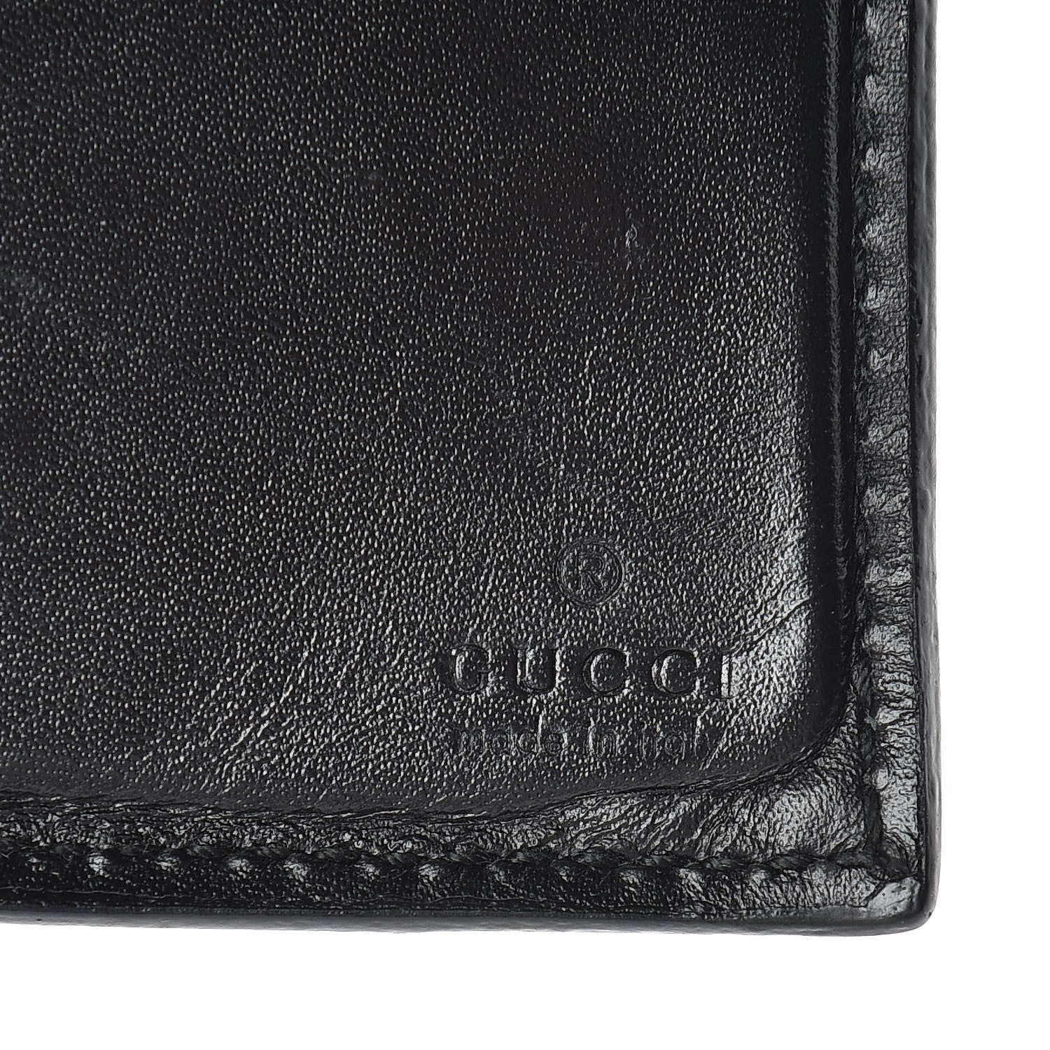 Gucci GG Supreme Monogram Fox Bi-Fold Wallet Black Grey 6 of 10