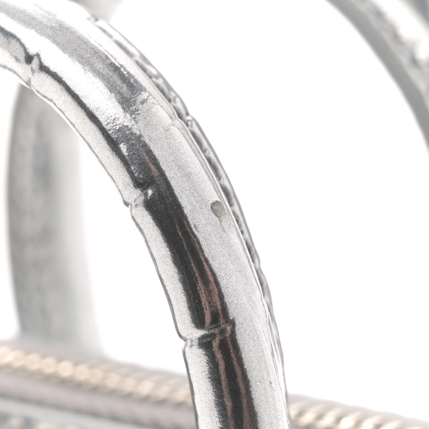 Metallic Calfskin Logo Crocodile Embossed Mini Ville Top Handle Bag Silver Black